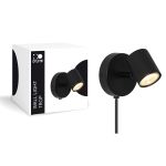 D'Lite Luz De Pared Trop Arenoso Negro | Apta Para 1x GU10