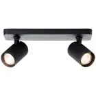 Brilliant Marty Luz de techo Aluminium Arenoso Negro 10W 700lm - 830 Luz Cálida | Incl. 2x GU10