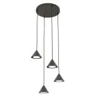 Emibig Colgante De Luz Elit Acero Negro | Apta para 4x GX53 - Max 10W